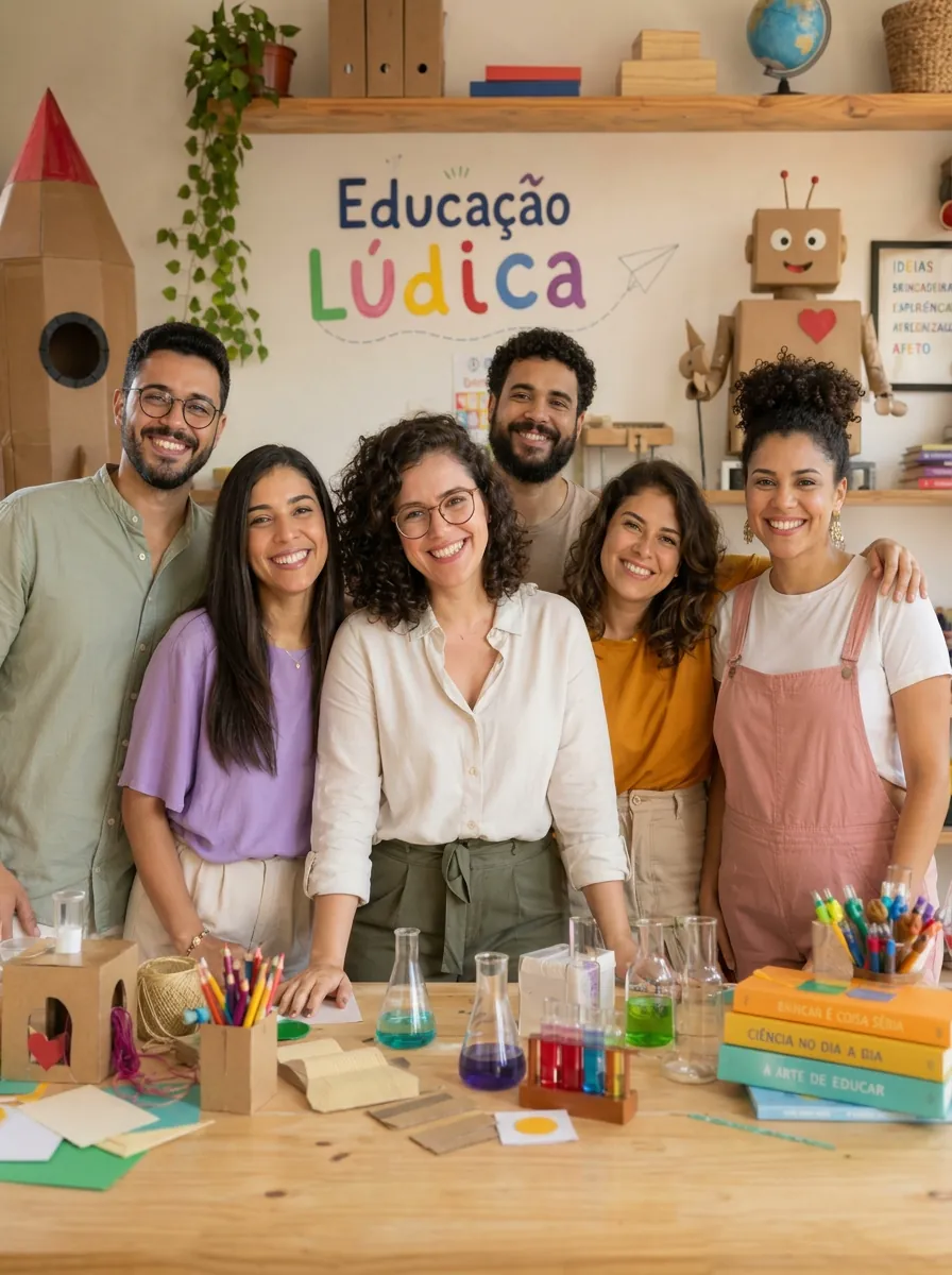Equipe de professores e criativos do Laboratório Mãos à Obra